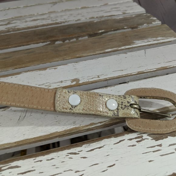 Vintage Karen Callan Women’s Snakeskin‎ Belt and Bu main image 5